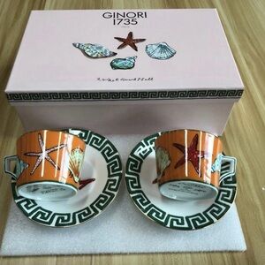 Ginori 1735 Starfish and Shells Teacup Set